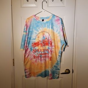 SHEIN Retro Tye Dye Racing T Shirt
